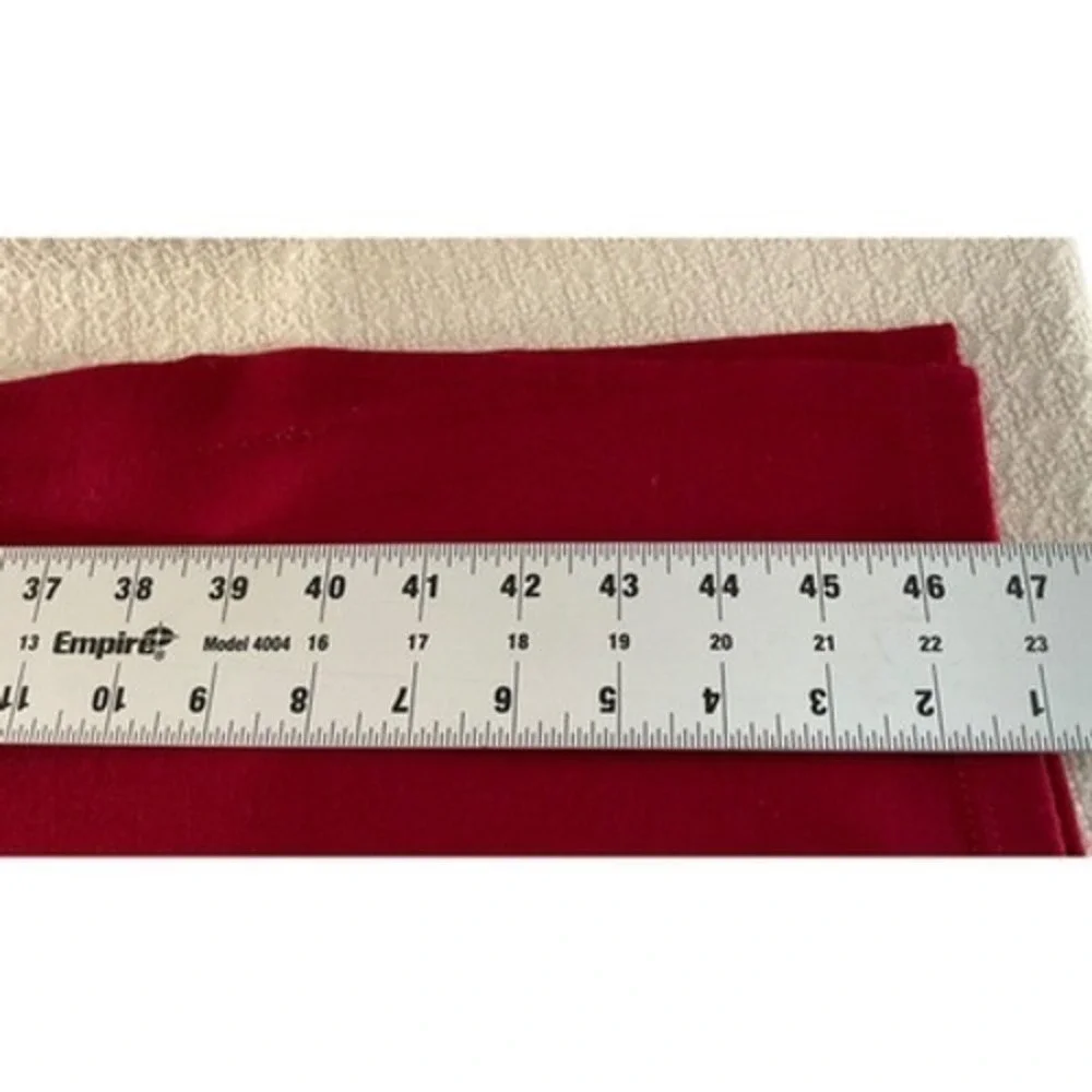 Nina Leonard Womens Red Cowl Neck Long Sleeve Knit Sweater Midi Dress Size L